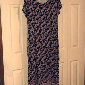 JJill Seamed Knit Maxi Dress M